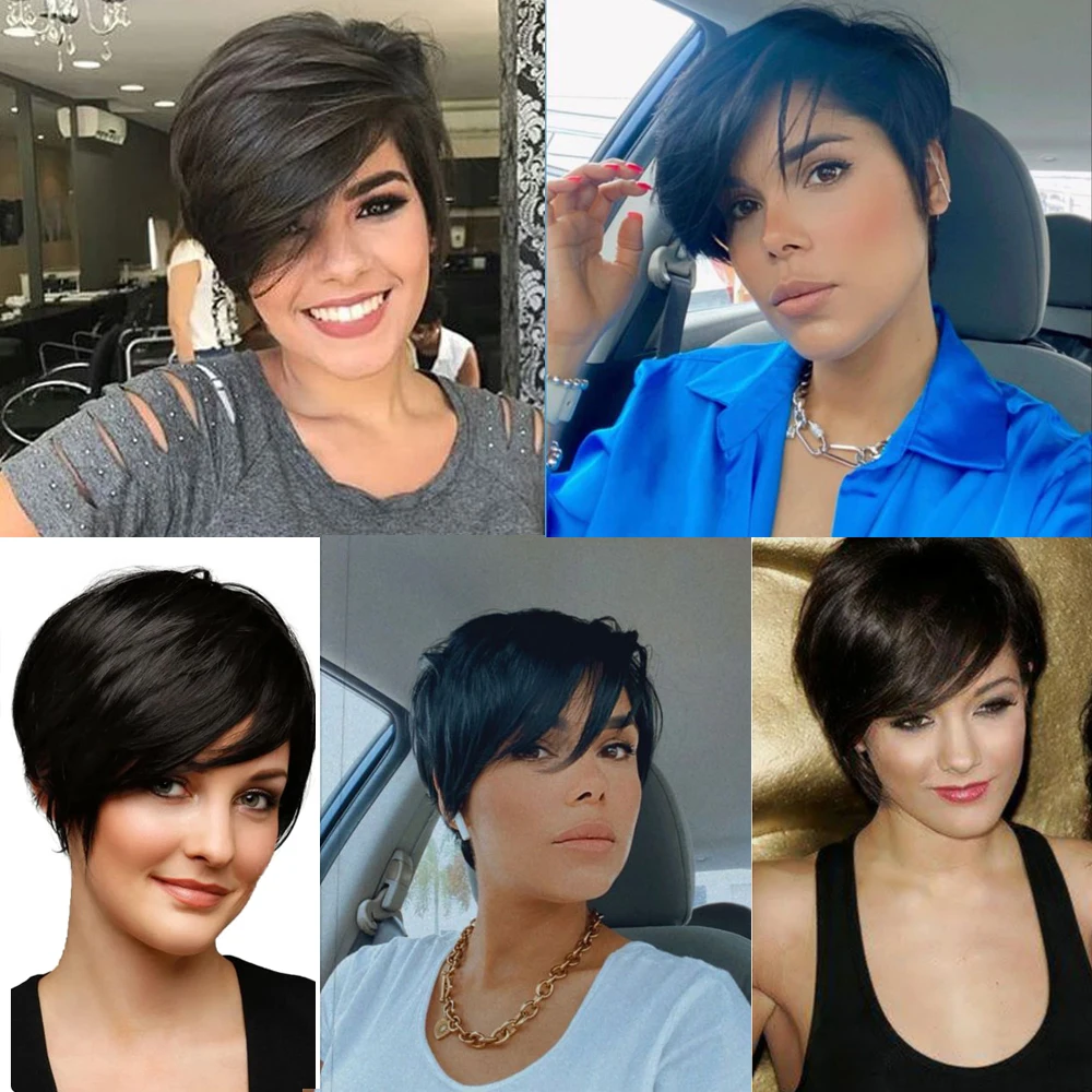 inspiração corte repicado curto com franja