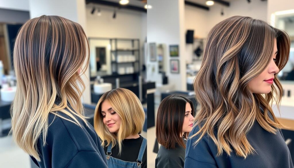 corte de cabelo médio feminino 2024 para rosto redondo