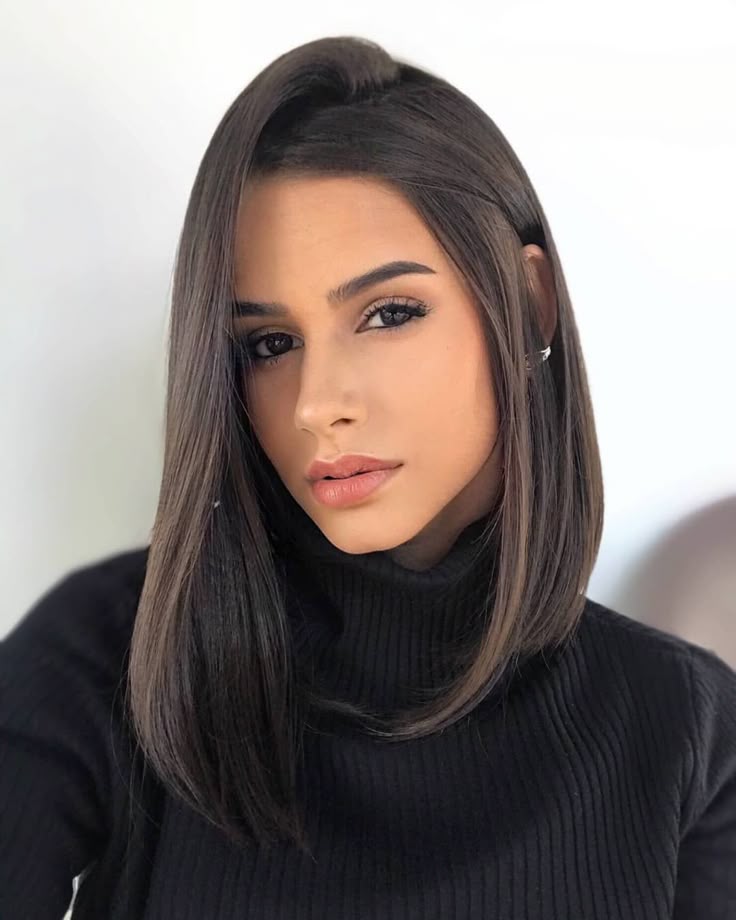 franja ideal para rosto redondo e curto