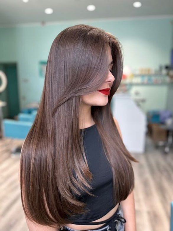 corte de cabelo longo