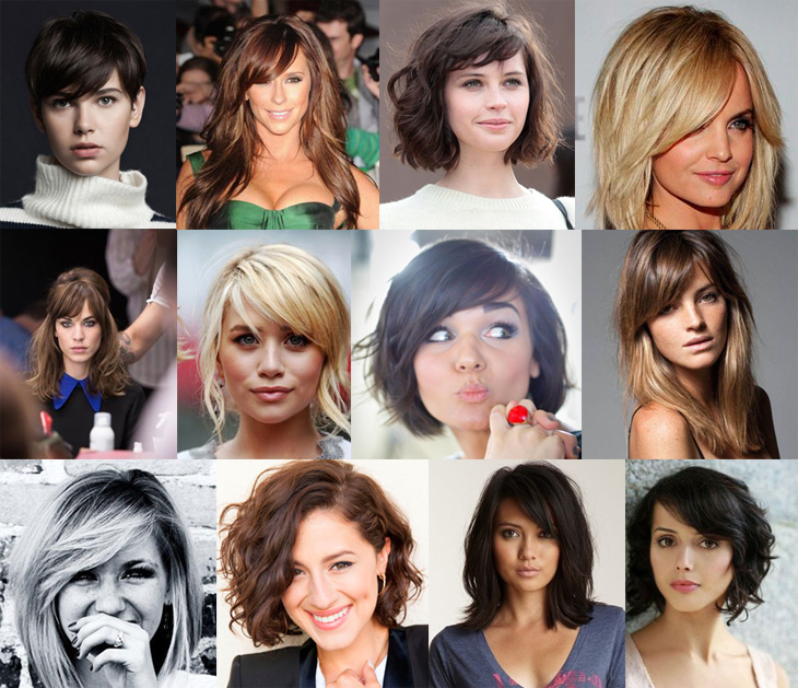 franja curtain bangs para rosto redondo