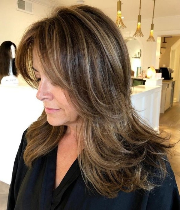 tendências cabelo longo moderno