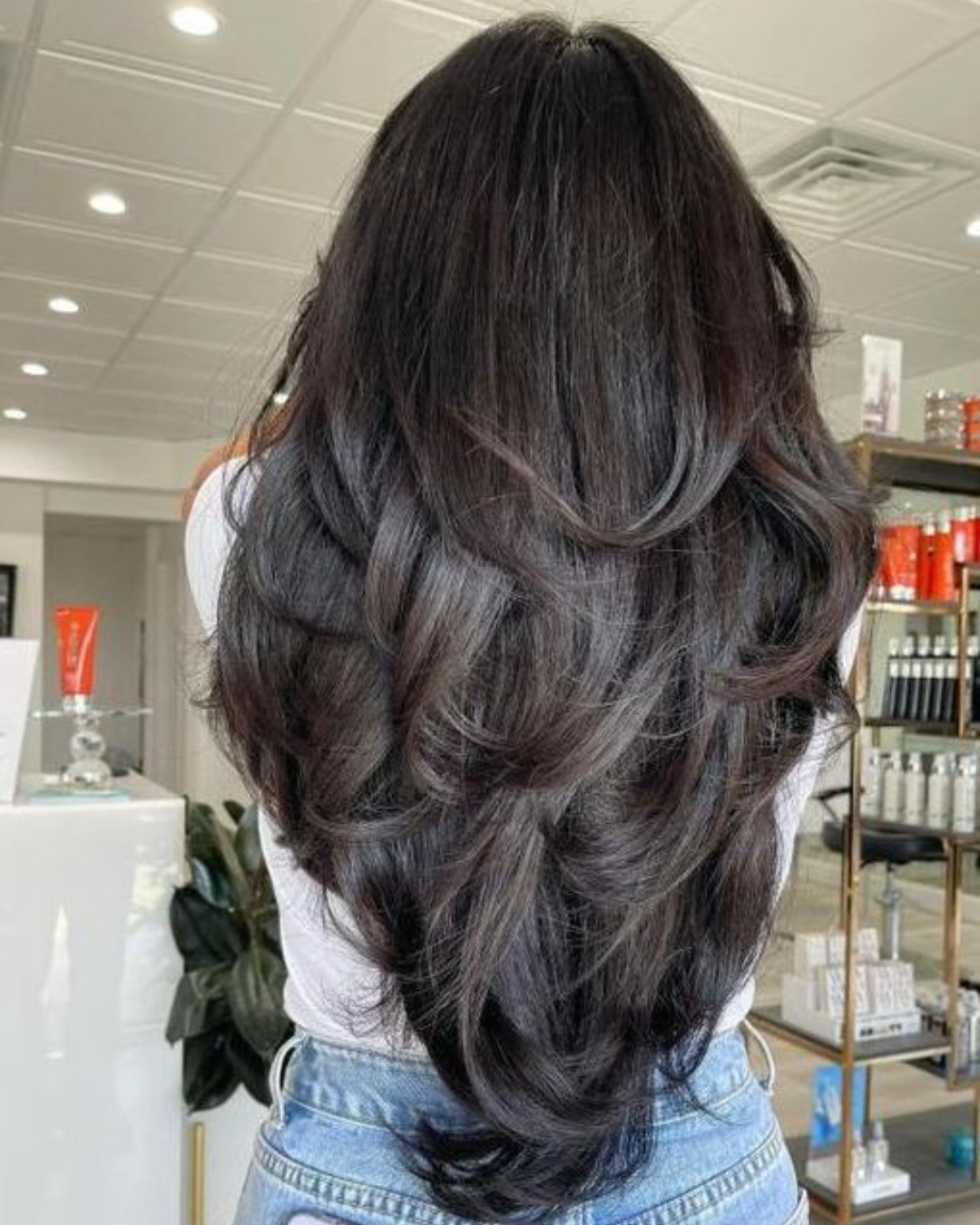 corte borboleta cabelo comprido