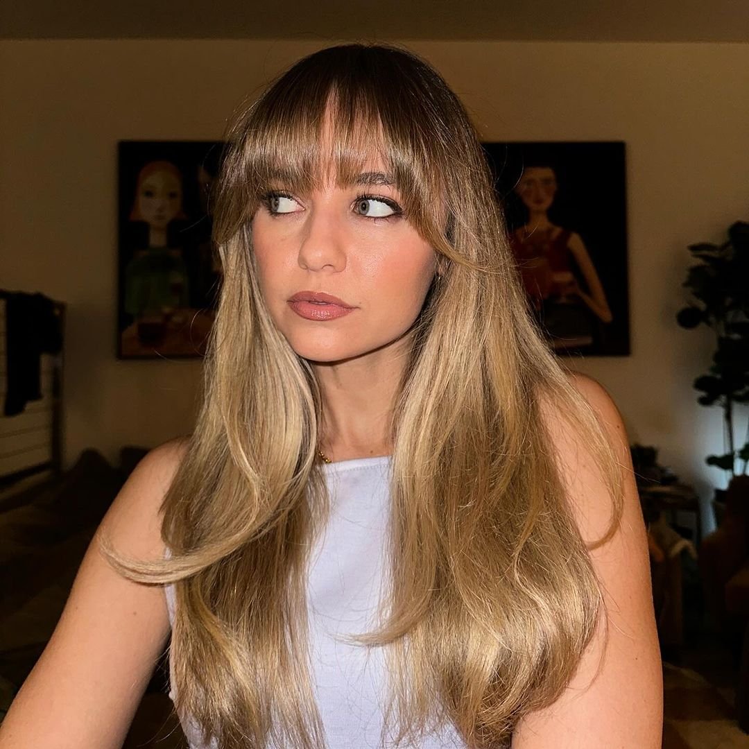 cabelo longo com textura