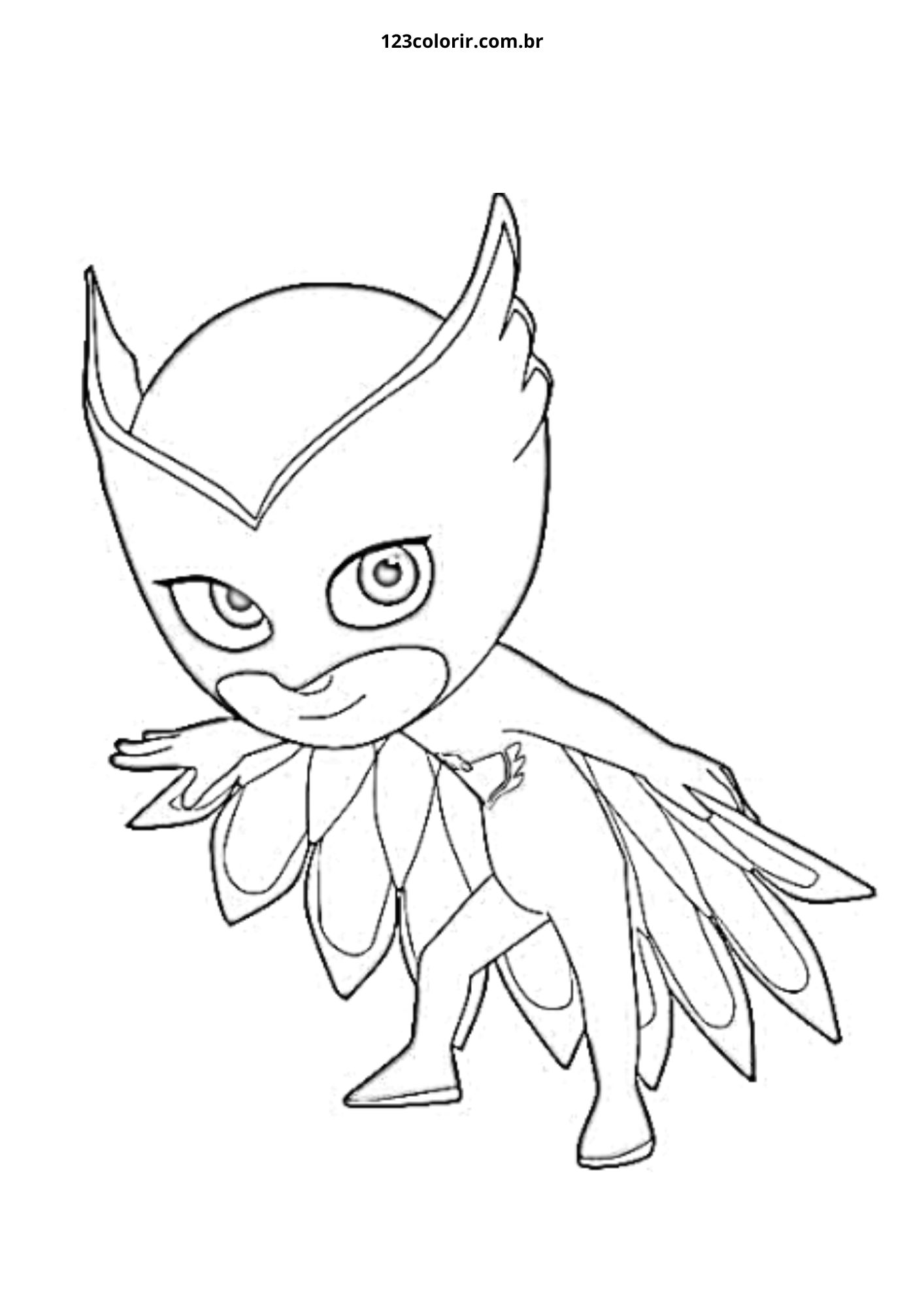 desenho Corujita para pintar