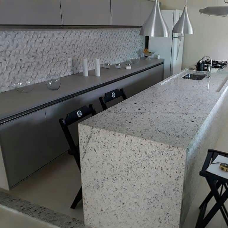 Cozinha Americana Com Pedra De Marmore