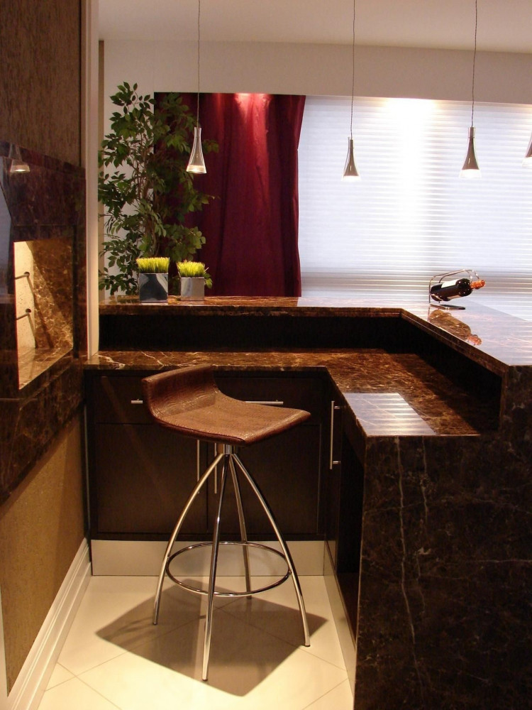 Cozinha Americana Com Pedra De Marmore