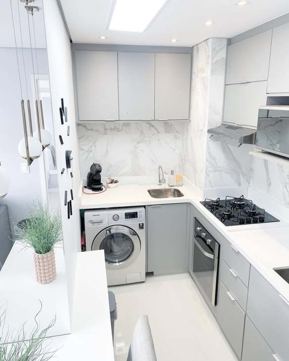 separar cozinha e lavanderia visualmente