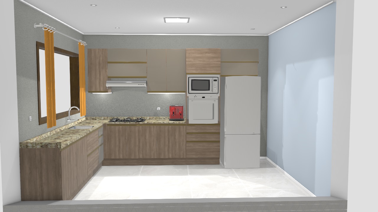cozinha em L para apartamento