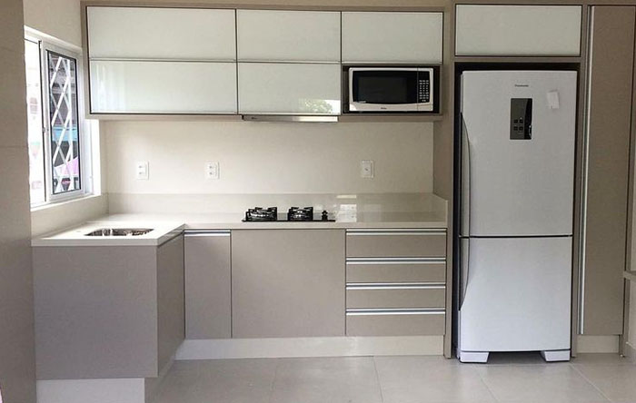 cozinha em L com ilha