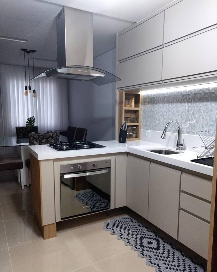 cozinha em L grande