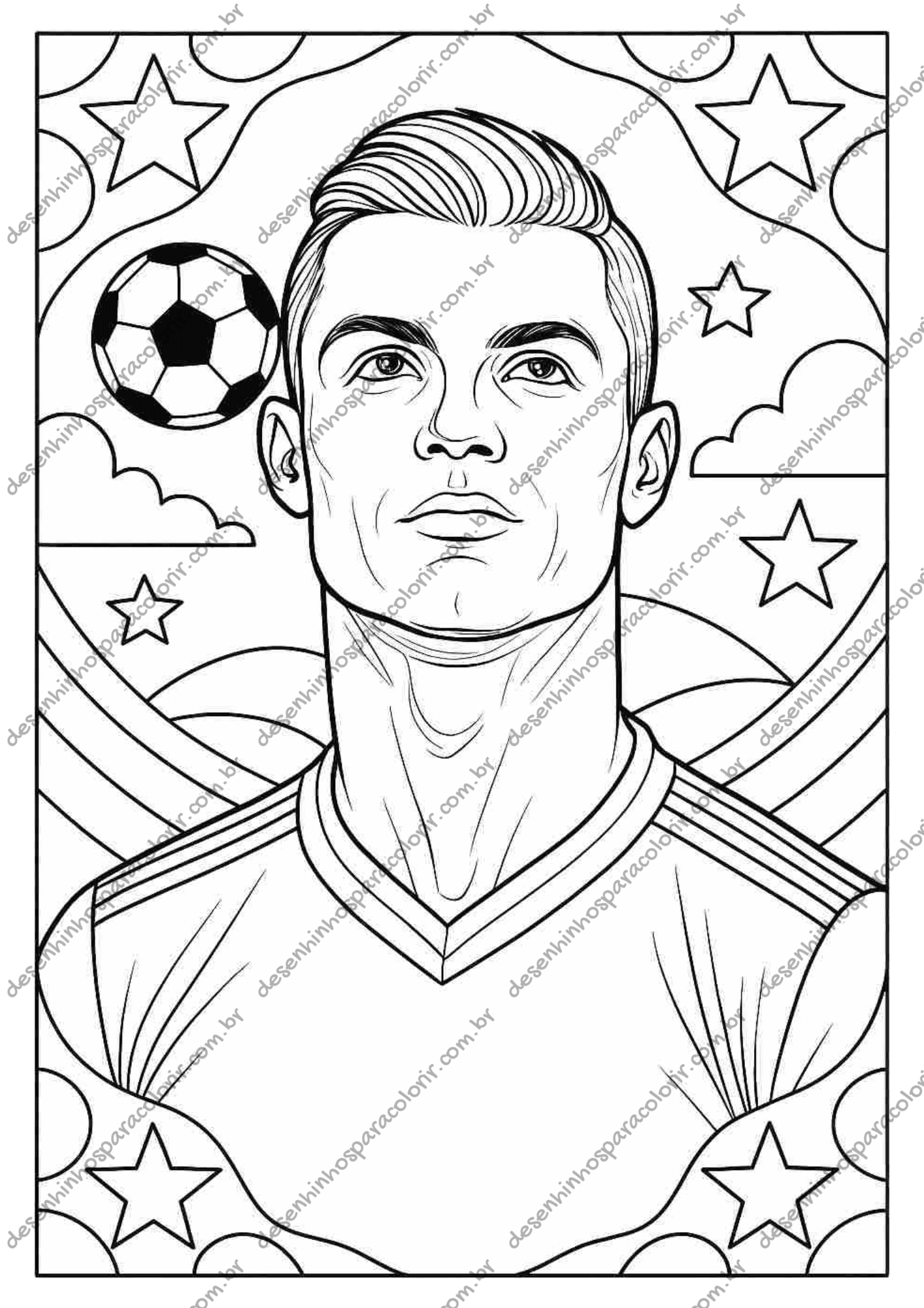 desenhos de futebol para colorir