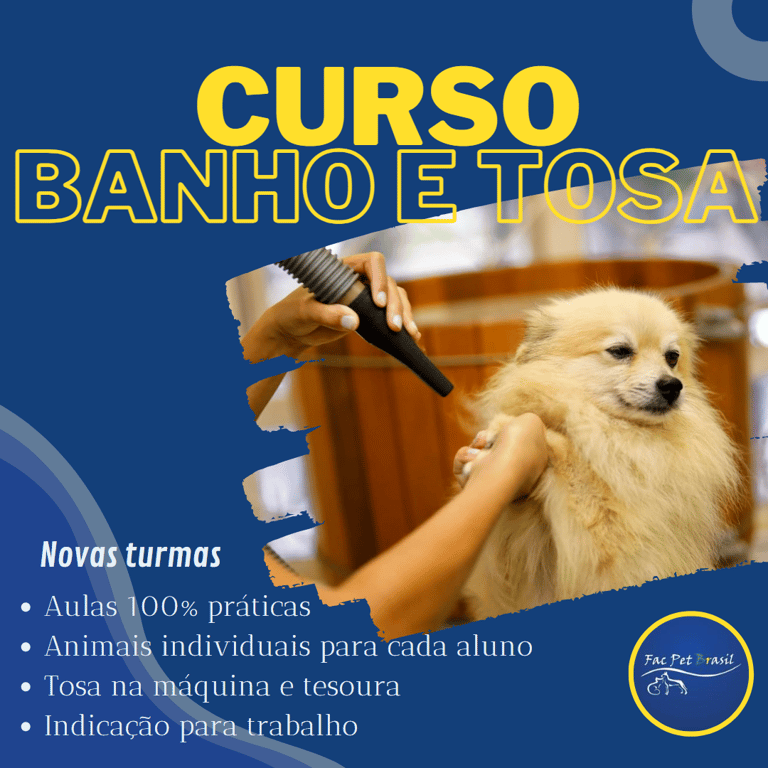 melhor curso de banho e tosa do brasil