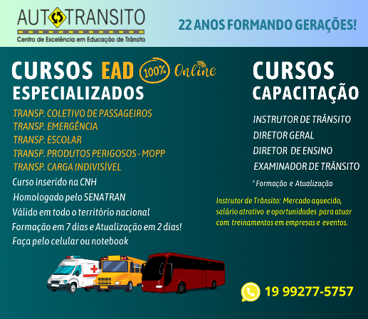 curso instrutor de auto escola