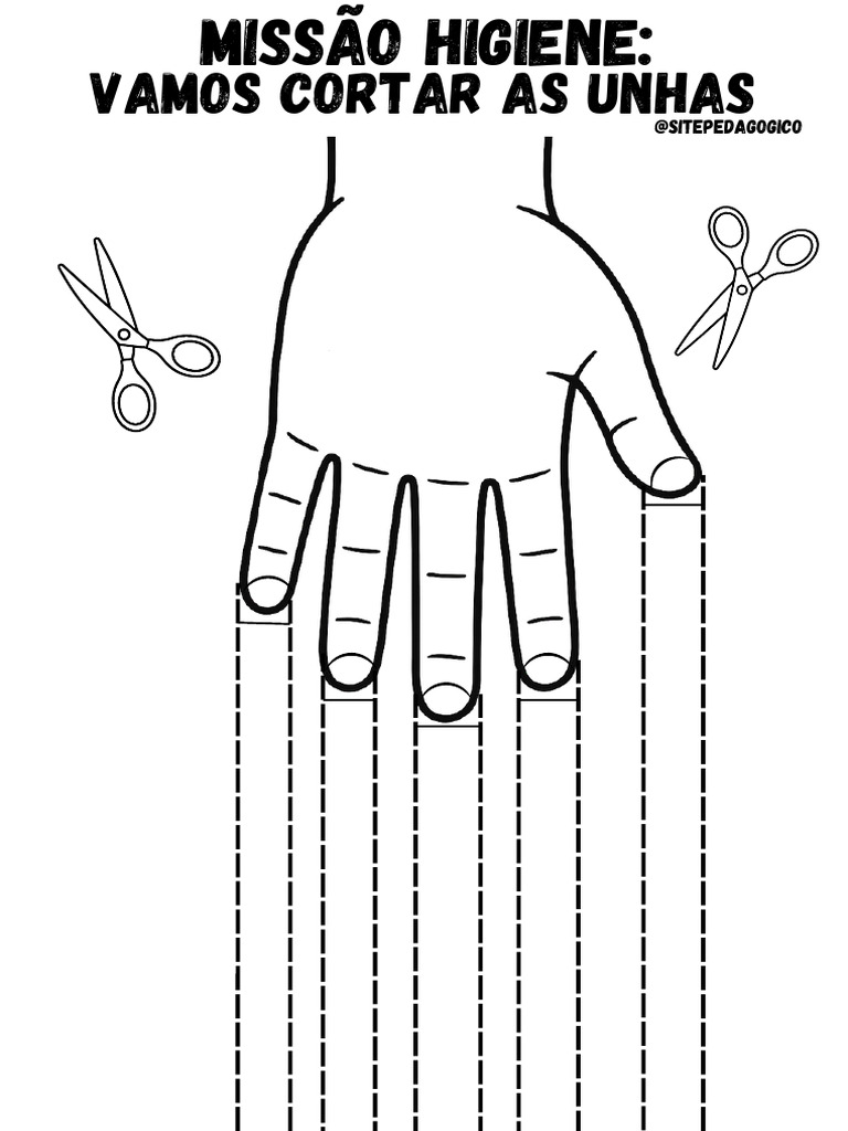 custo material atividade cortar unhas papel escola
