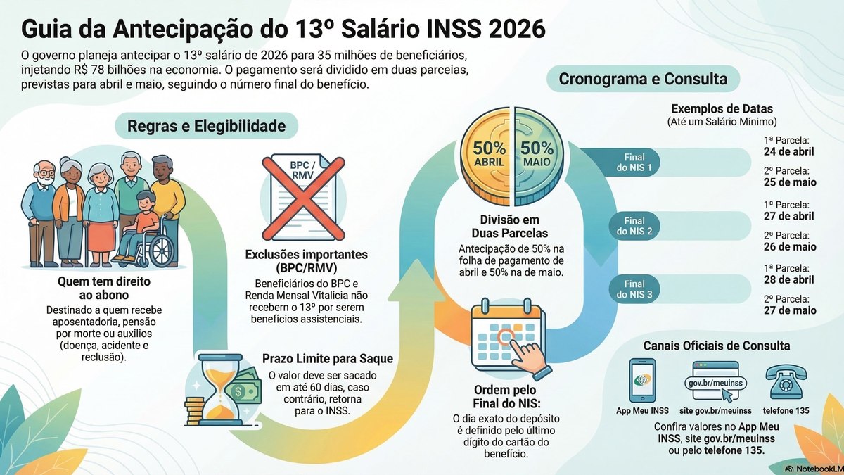 decimo terceiro do inss antecipado 2026