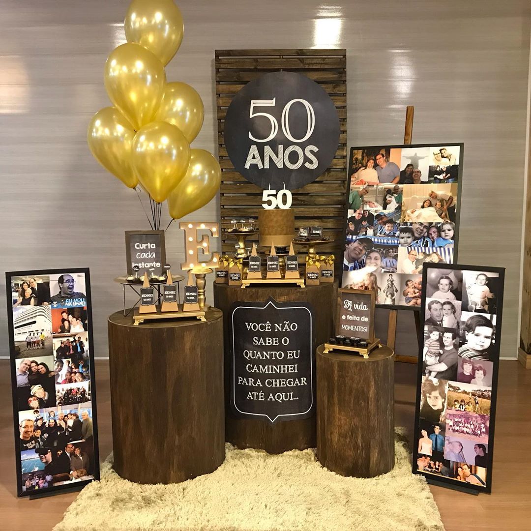 decoracao de aniversario de 50 anos