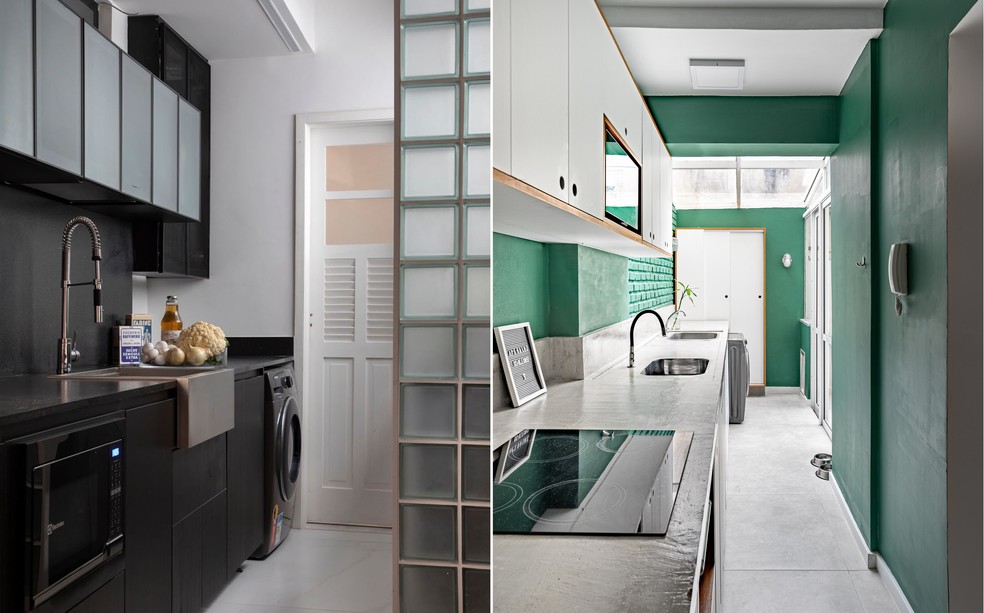 5 Tipos de Divisórias para Cozinha e Lavanderia Integrada