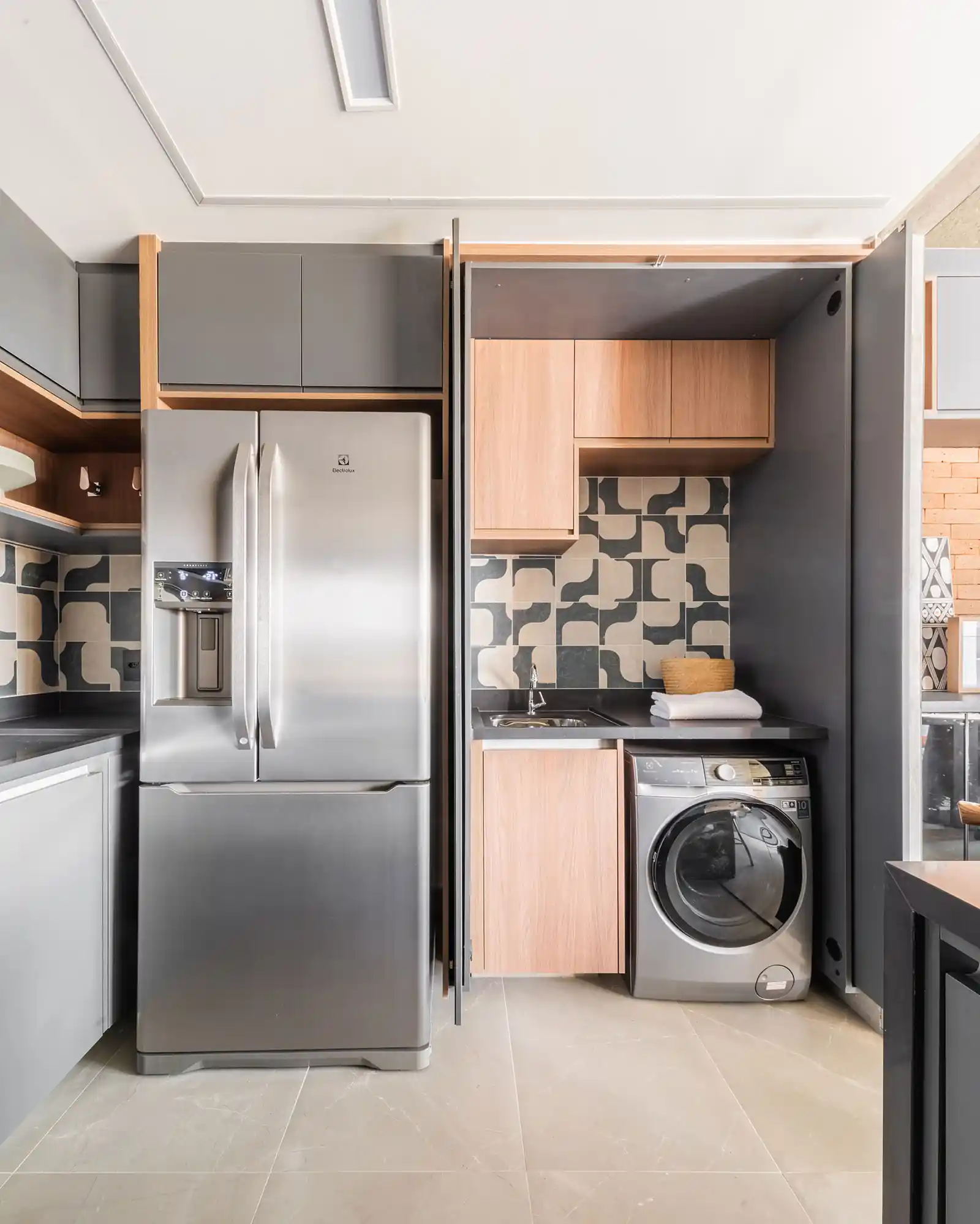 5 Tipos de Divisórias para Cozinha e Lavanderia Integrada