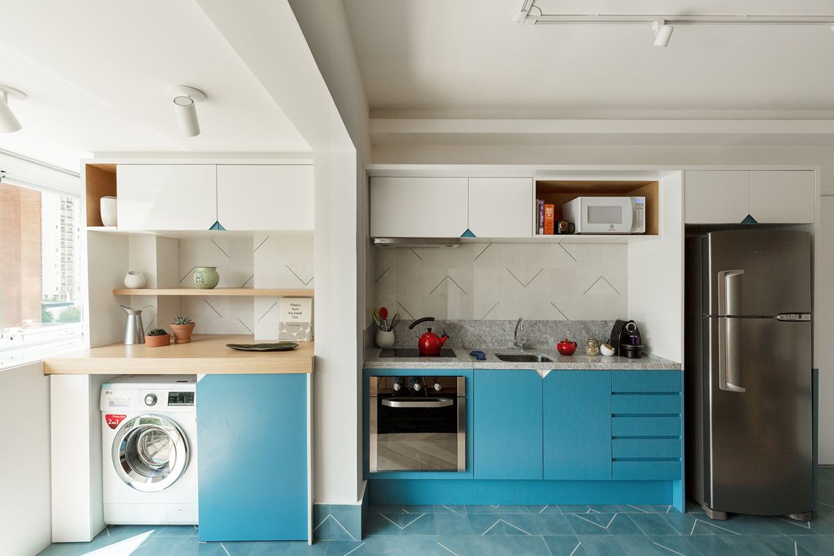 Cores e Iluminação: Ampliando Ambientes Integrados de Cozinha e Lavanderia