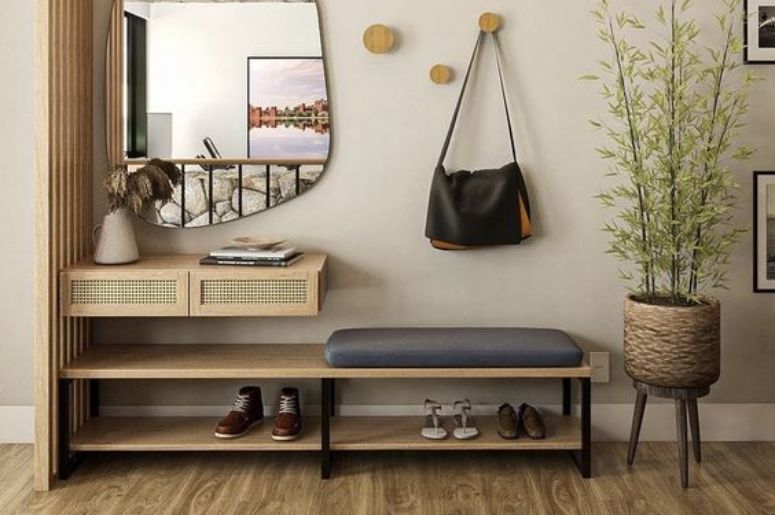 5 ideias de espelhos para ampliar seu hall de entrada pequeno