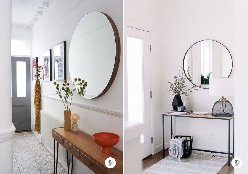 decoração de hall de entrada pequeno