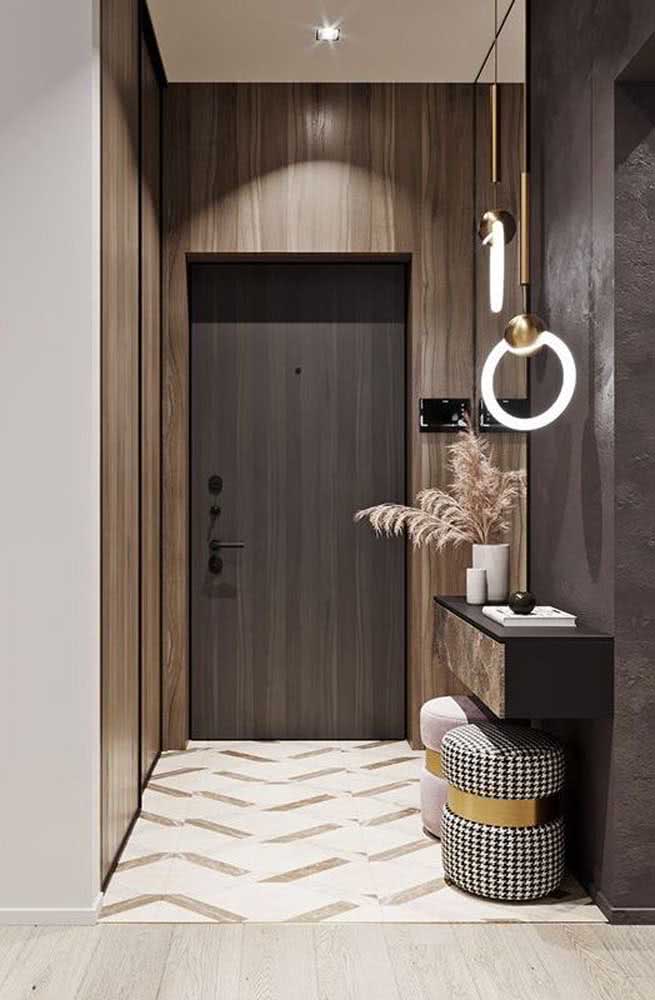 decoração de hall de entrada pequeno