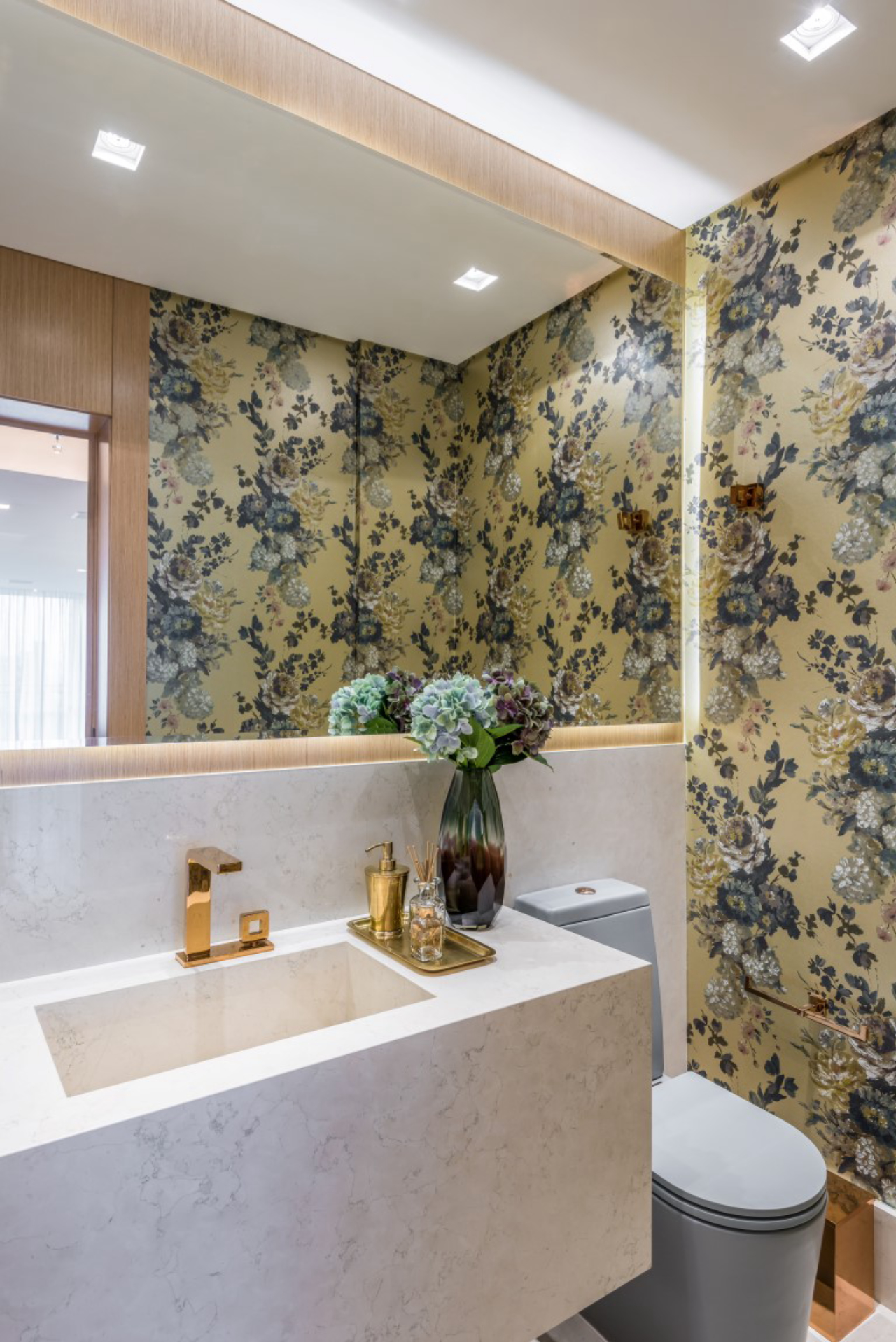 decoração de lavabo moderno