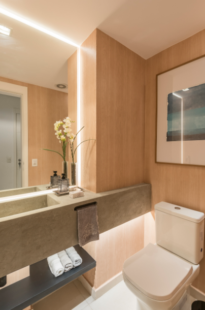 decoração de lavabo moderno