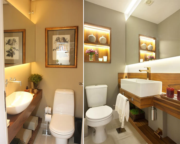 decoração de lavabo moderno