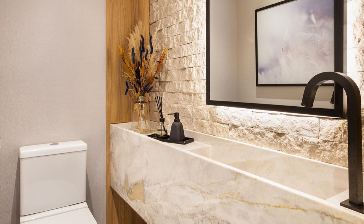 decoração de lavabo moderno