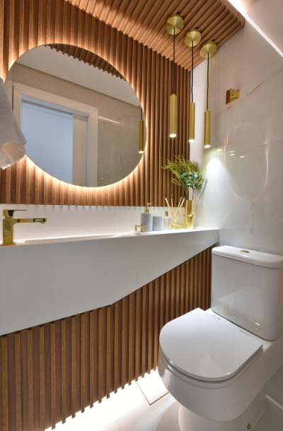 decoração de lavabo moderno