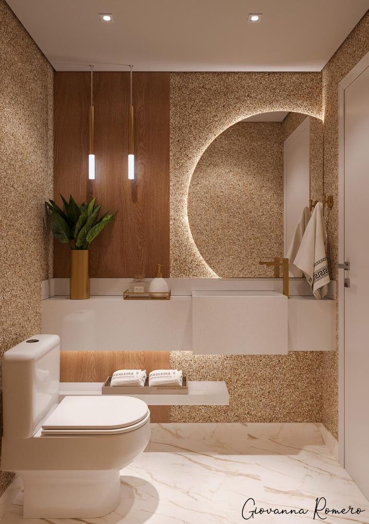 decoração de lavabo moderno