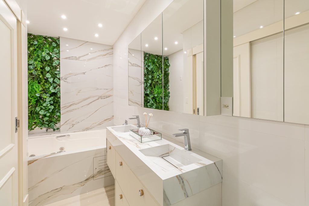 decoração de lavabo pequeno e elegante