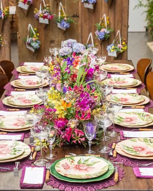 centro de mesa para mesa de jantar funcional