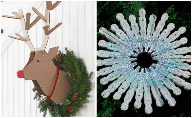 decoração de natal com material reciclado