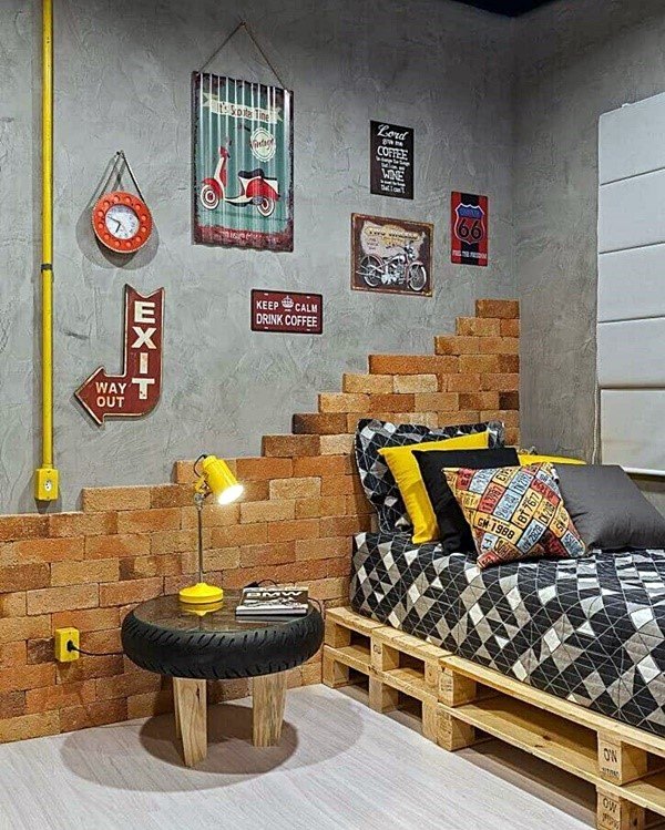 decoração de quarto de adolescente masculino simples