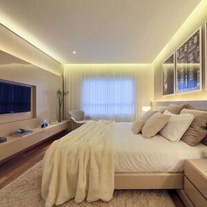 como usar fita de led na cabeceira do quarto de casal