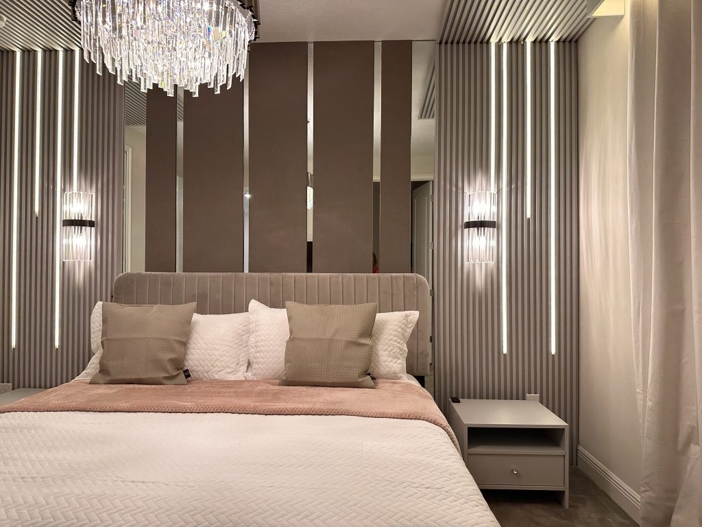 cortineiro iluminado com fita de led