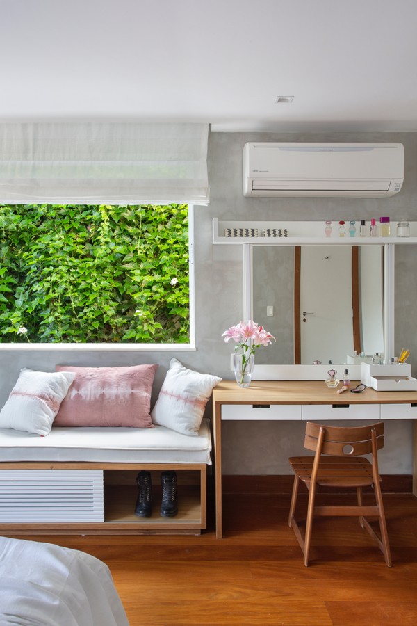 decoração de quarto de casal com penteadeira