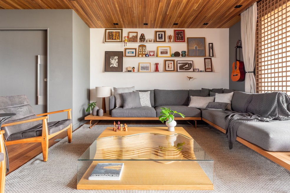 decoracao de sala cinza