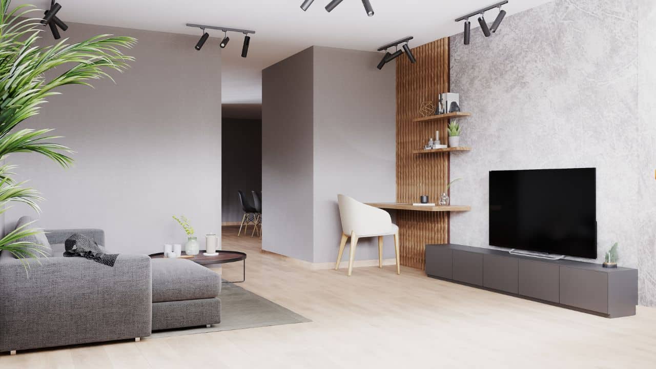 ideias de decoração sala cinza moderna e aconchegante