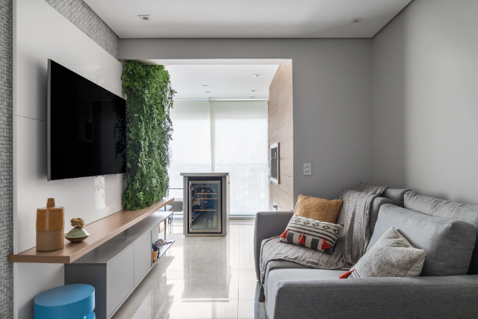 ideias de decoração sala cinza moderna e aconchegante