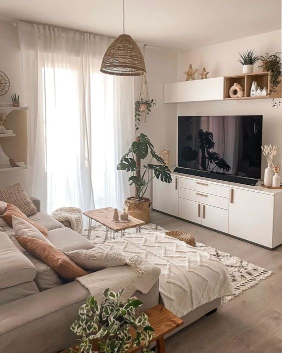 como otimizar espaço sala de tv pequena