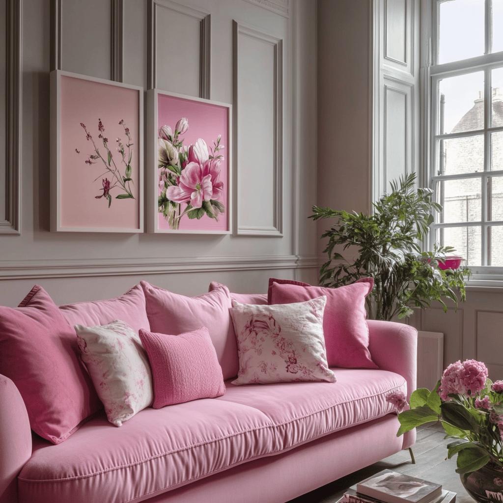 quanto custa decorar sala rosa pequena