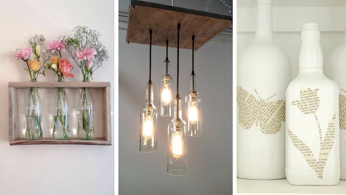 Decoração Em Garrafa De Vidro