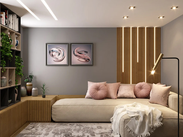 decoração de parede com espelhos