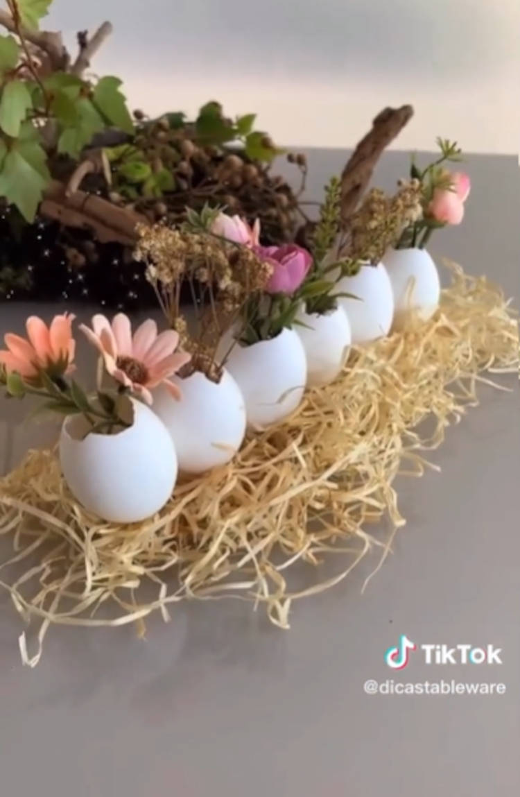 decoracao pascoa barata e elegante