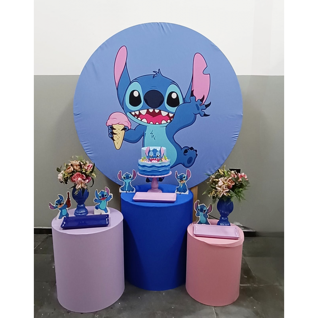 decoração azul Stitch