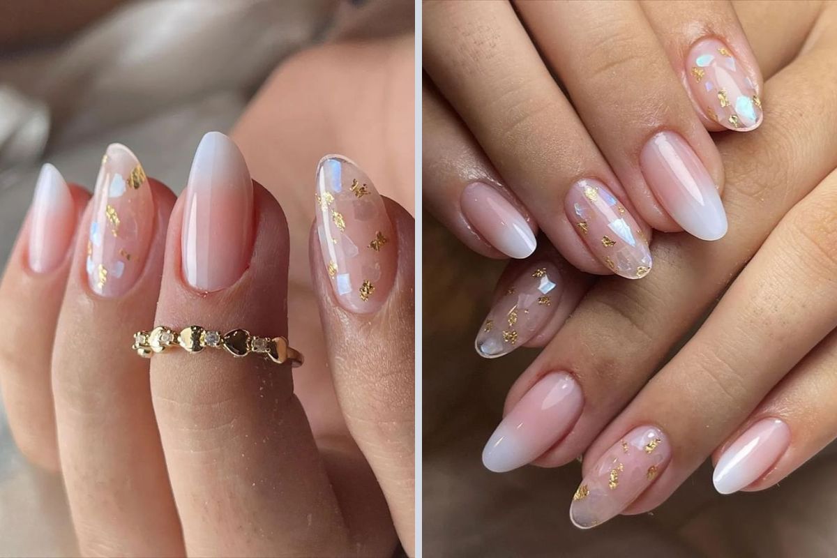unhas francesinha delicada